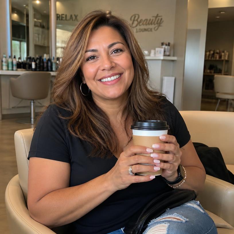 Gloria M., client of Designers Plus Hair & Nail Salon